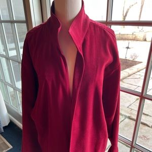 Coldwater Creek Microsuede burgundy jacket in size 1X.